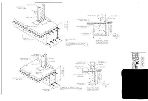 steel building footing requirements